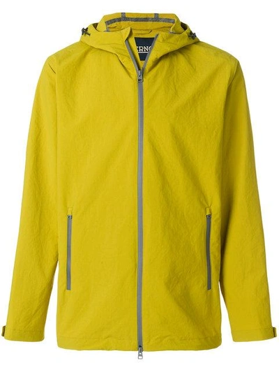 Shop Herno Lightweight Hooded Jacket - Yellow & Orange