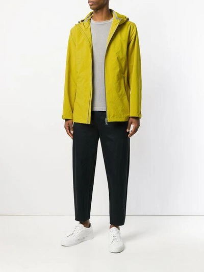 Shop Herno Lightweight Hooded Jacket - Yellow & Orange