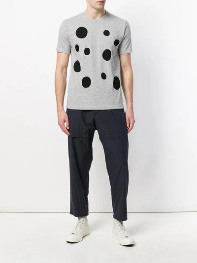 Shop Comme Des Garçons Shirt Dot Print Short-sleeve T-shirt - Grey