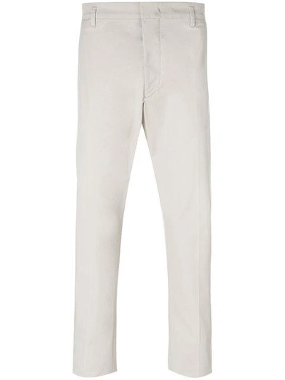 Shop Prada Classic Tailored Trousers - Neutrals