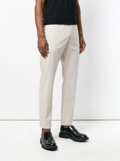 Shop Prada Classic Tailored Trousers - Neutrals