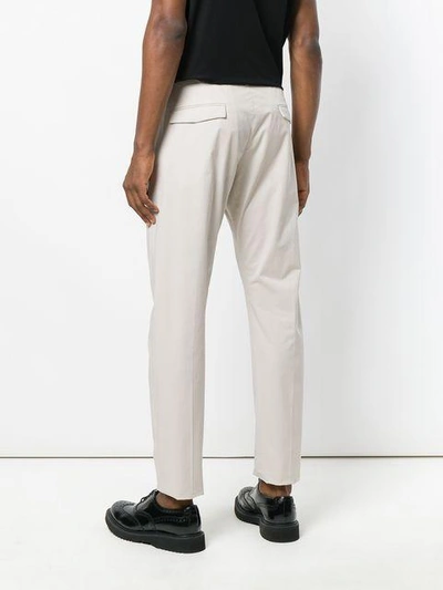 Shop Prada Classic Tailored Trousers - Neutrals
