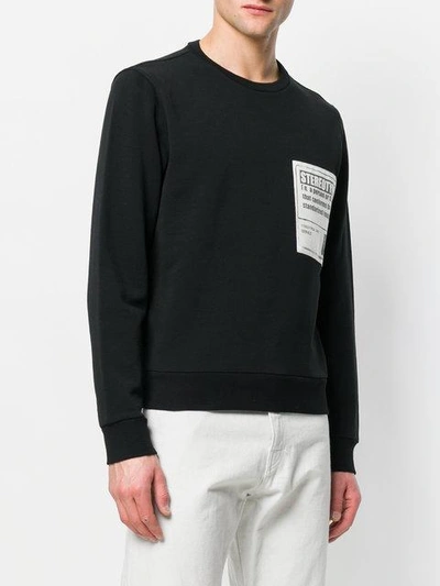 Shop Maison Margiela Stereotype Slogan Patch Sweater - Black