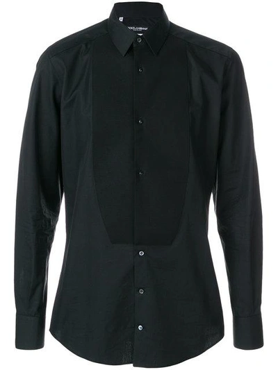 Shop Dolce & Gabbana Bib Shirt - Black