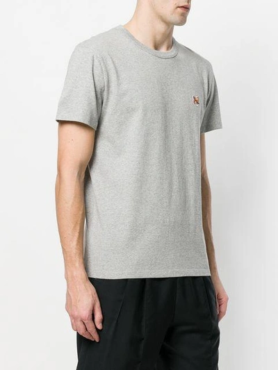 Shop Maison Kitsuné Fox Logo T-shirt In Grey