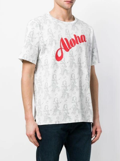 Shop Paul Smith Aloha Printed T-shirt In White