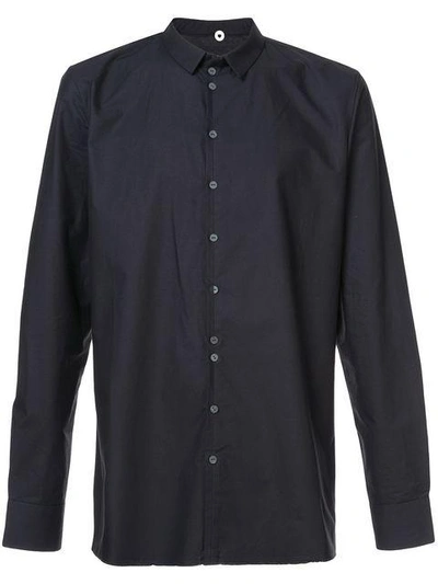 Shop Label Under Construction Buttoned Slim-fit Shirt In Black