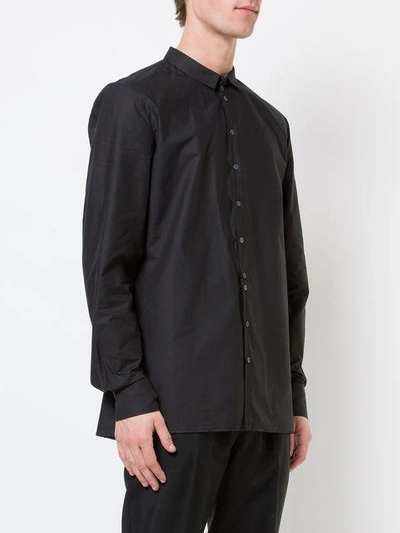 Shop Label Under Construction Buttoned Slim-fit Shirt In Black