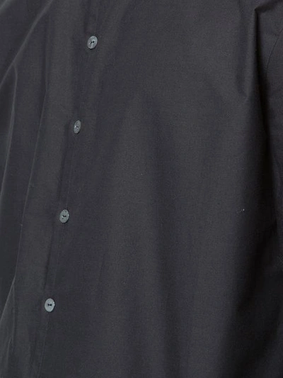 Shop Label Under Construction Buttoned Slim-fit Shirt In Black