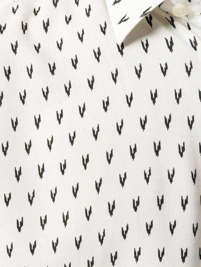 Shop Saint Laurent Micro-print Shirt - White