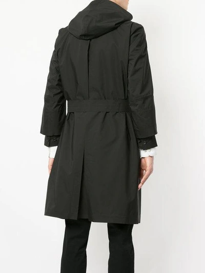 Shop Norwegian Rain Hooded Trench Coat - Black