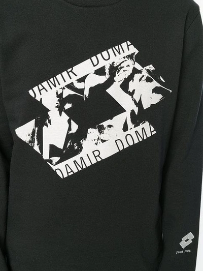 Shop Damir Doma X Lotto Printed Sweatshirt In Black