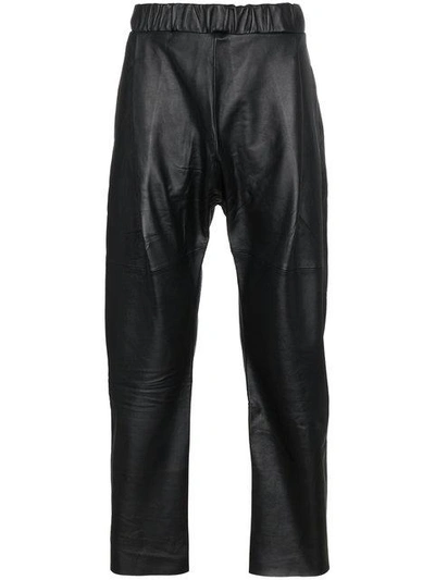 Shop Willy Chavarria Buffalo Leather Trousers