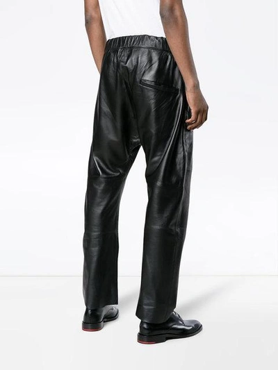 Shop Willy Chavarria Buffalo Leather Trousers
