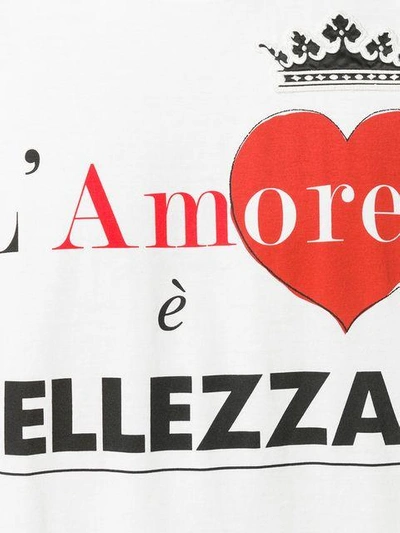 Shop Dolce & Gabbana L'amore È Bellezza T-shirt In White