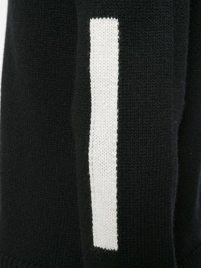 Shop Neil Barrett Stripe Detail Knitted Hoodie