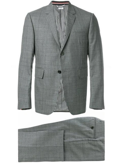 Classic Suit With Tie In Gingham Prince Of Wales Cool Wool