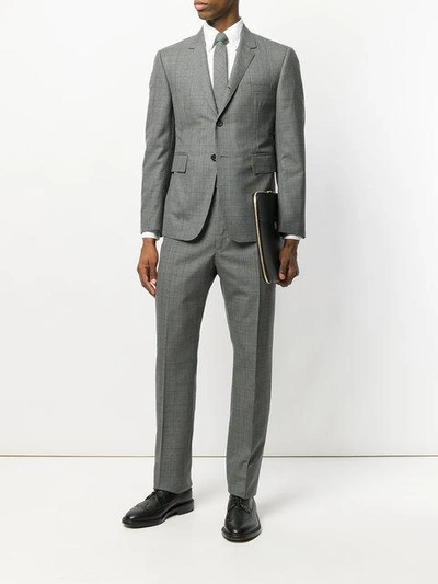 Classic Suit With Tie In Gingham Prince Of Wales Cool Wool