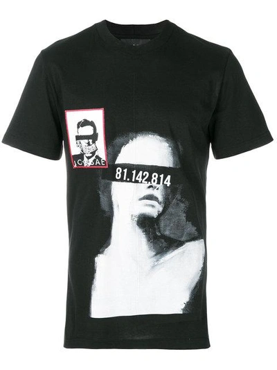 Shop Icosae Printed T-shirt - Black
