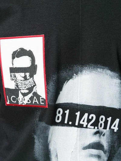 Shop Icosae Printed T-shirt - Black