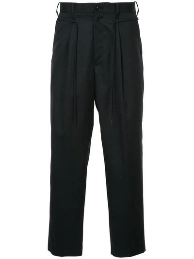 Shop Doublet Cropped Trousers - Black