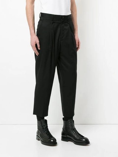 Shop Doublet Cropped Trousers - Black