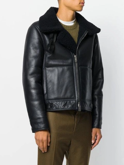 Shop Jil Sander Fur Collar Jacket