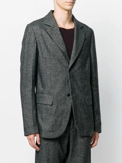 Shop Hannes Roether Textured Blazer In Multicolour