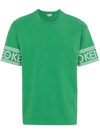 Shop Kenzo Logo Sleeve T Shirt - Green