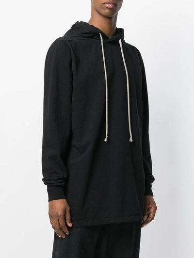 Shop Rick Owens Drkshdw Longline Hoodie In Black