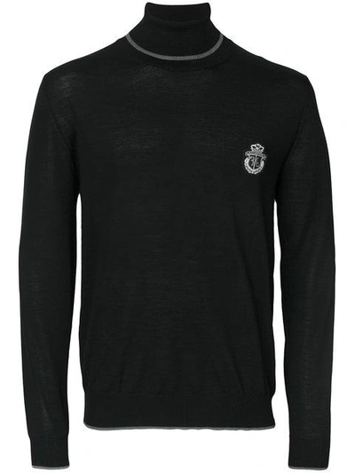 Billionaire Emblem Detail Jumper In Black