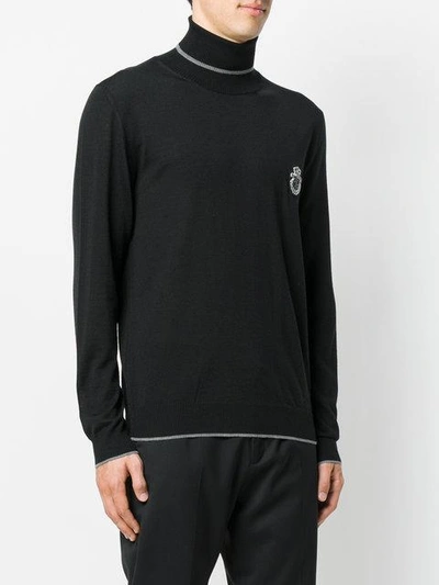 Billionaire Emblem Detail Jumper In Black