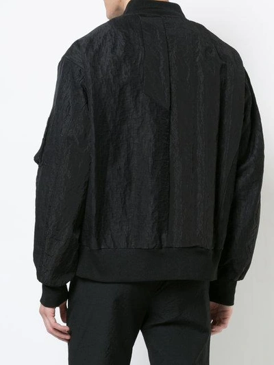 Shop Yang Li Ma-1 Bomber Jacket In Black