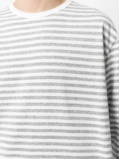 Shop Nanamica Striped Sweatshirt - White