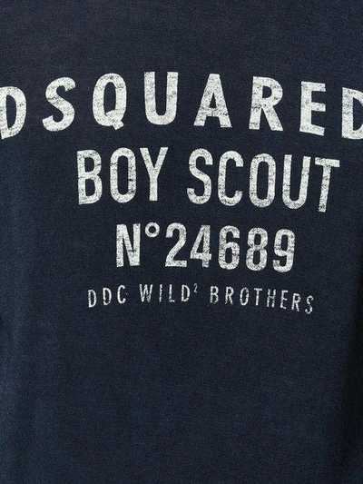 Shop Dsquared2 Logo T In Blue