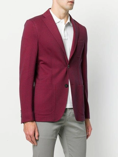 Shop Etro Patterned Tailored Blazer In Red