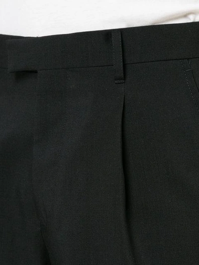 Shop Raf Simons Logo Patch Bermuda Shorts In Black