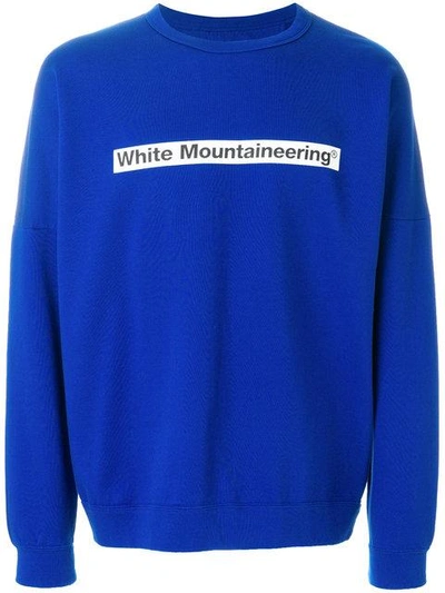 Shop White Mountaineering Logo Print Sweatshirt - Blue