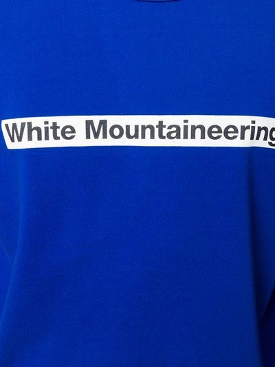 Shop White Mountaineering Logo Print Sweatshirt - Blue