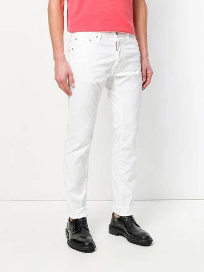 Shop Dsquared2 Slim Fit Jeans - White