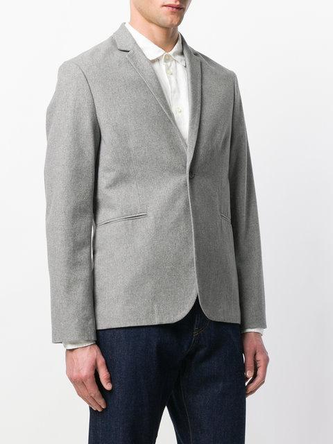 Natural Selection Classic Button Blazer In Grey | ModeSens