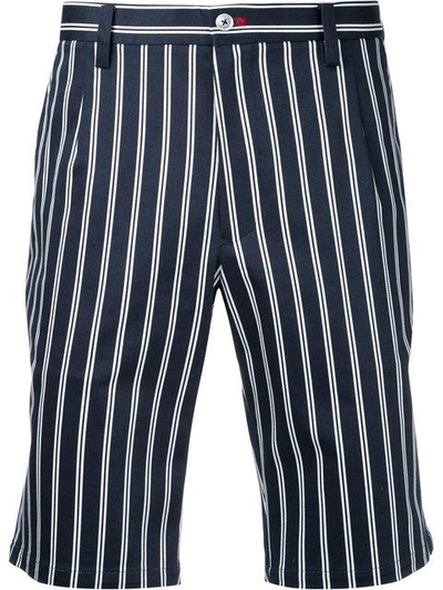 Shop Guild Prime Nautical Striped Shorts In Blue