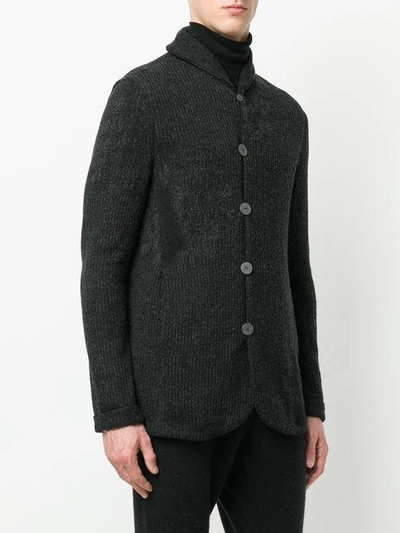 Shop Label Under Construction Reversible Knitted Jacket In Grey