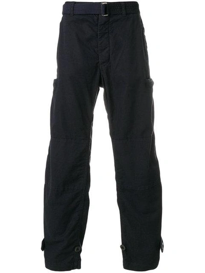 Shop Sacai Cargo Trousers - Blue