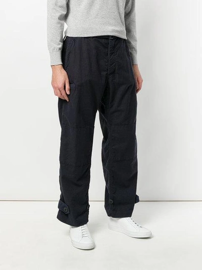 Shop Sacai Cargo Trousers - Blue