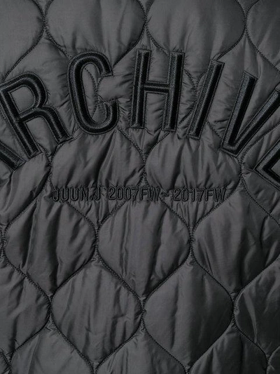 Shop Juunj Embroidered Back Padded Jacket In Black
