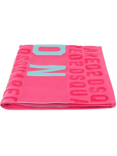 Shop Dsquared2 Icon Printed Beach Towel