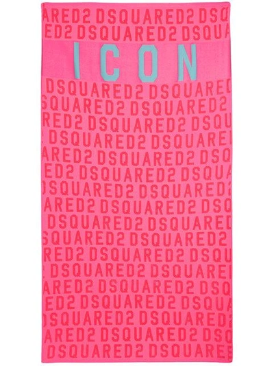 Shop Dsquared2 Icon Printed Beach Towel