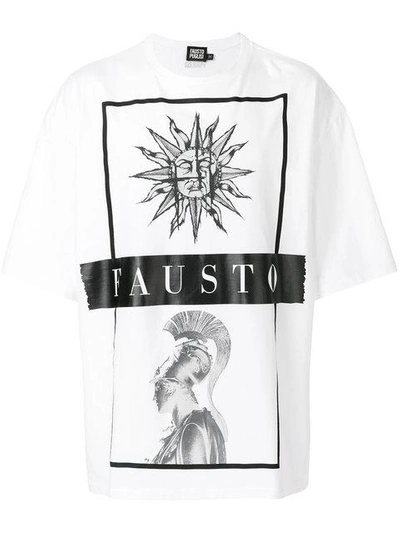 Shop Fausto Puglisi Iconic Print T-shirt - White