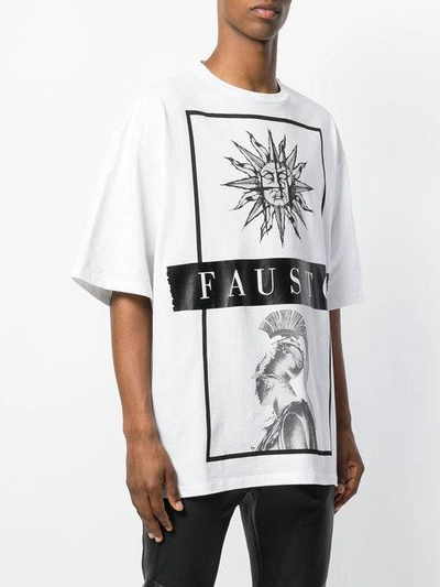 Shop Fausto Puglisi Iconic Print T-shirt - White
